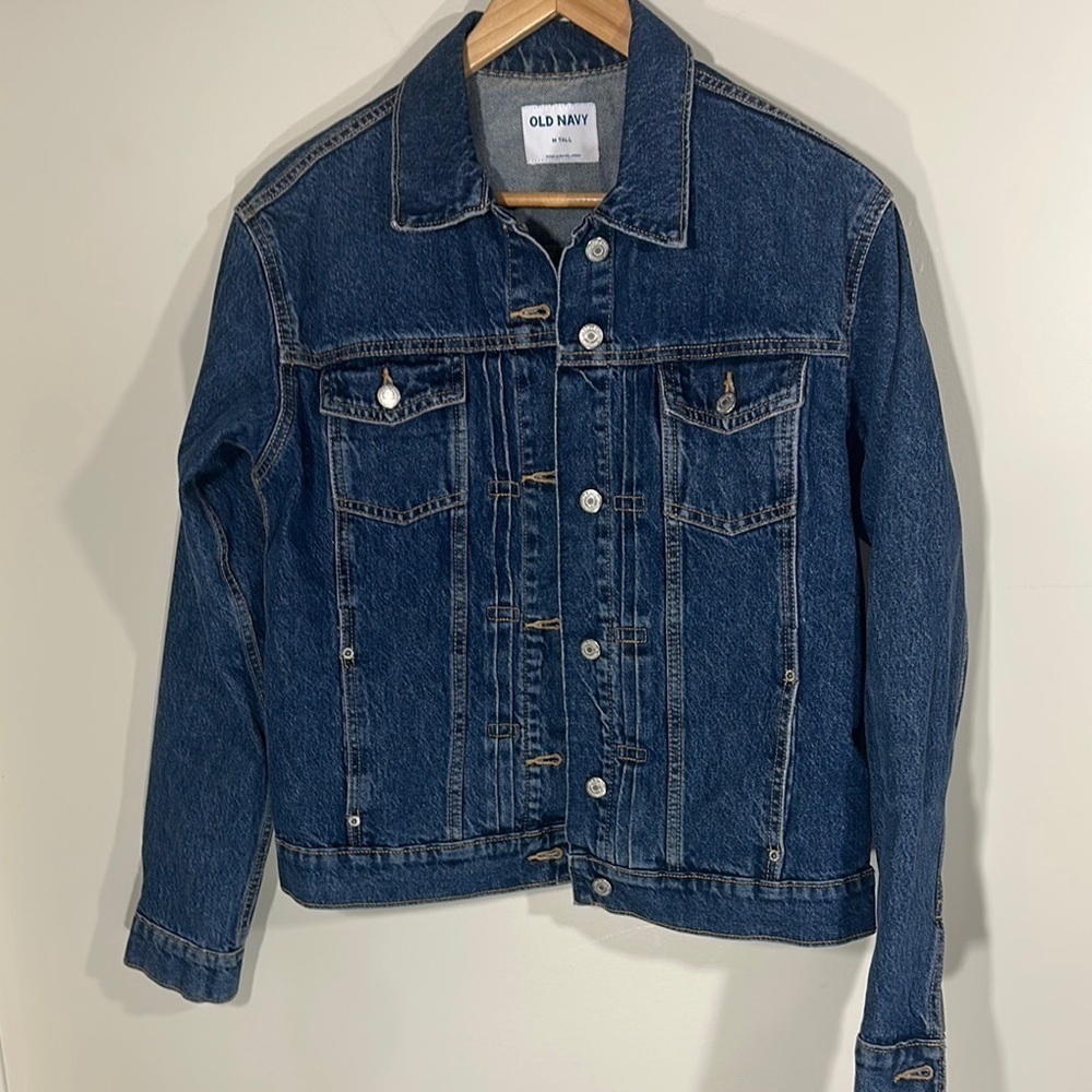 Old Navy Blue Denim Jacket Medium Tall